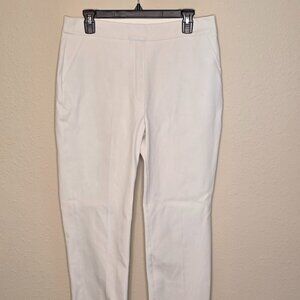 SPANX Women's White Straight Leg Pants, Size L/G